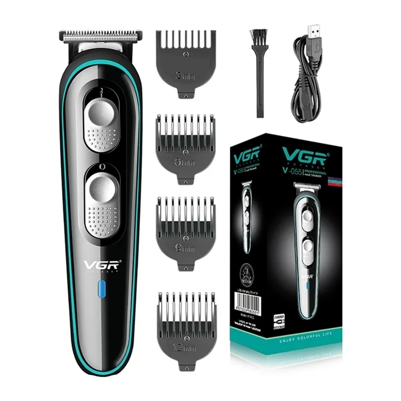 VGR Máquina de corte de cabelo elétrico Recarregável CLIPPER MAN TRIMM