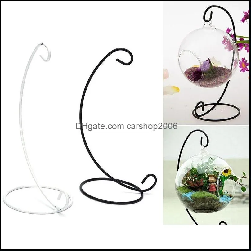 micro landscape ecological bottle iron frame without vases wrought irons hanging plant flower stand wedding home decoration supplies