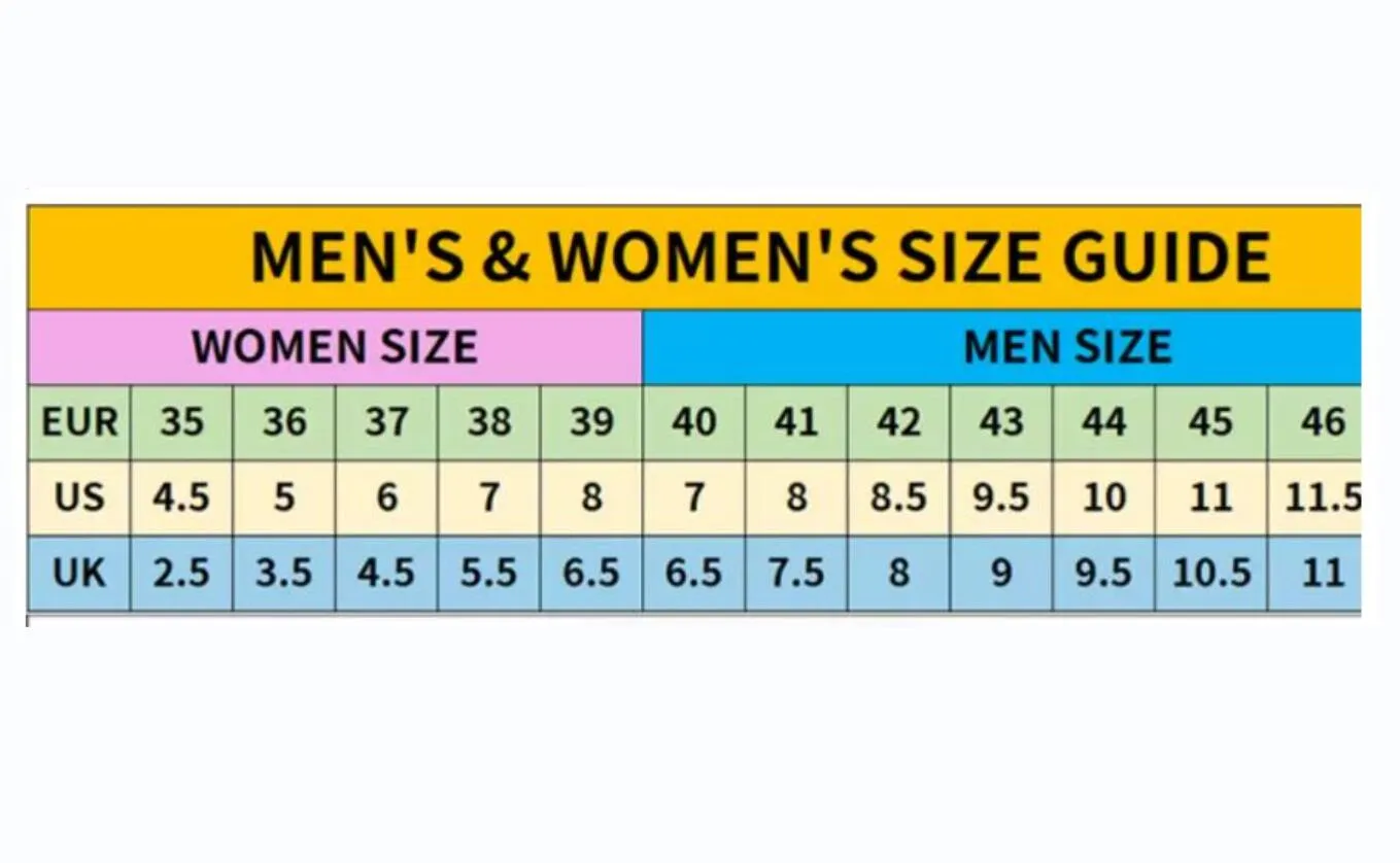 Designer Size Conversion Shoes Womens To Mens Designer Summer