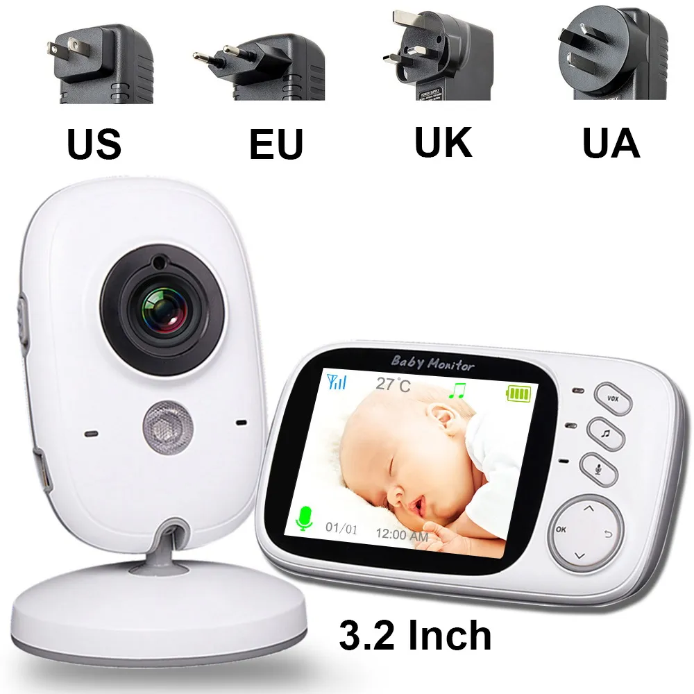 Babymonitor met camera multifunctionele wifi baby nanny videocamera tweewegs audiotemperatuur bewaken babyslaapmonitor