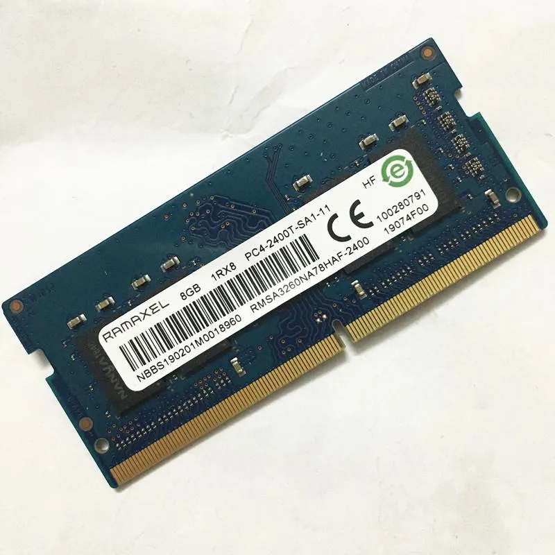 RAMS DDR4 RAM 8GB 2400MHzラップトップメモリ​​1RX8 PC4-2400T-SA1-11 2400RAMS