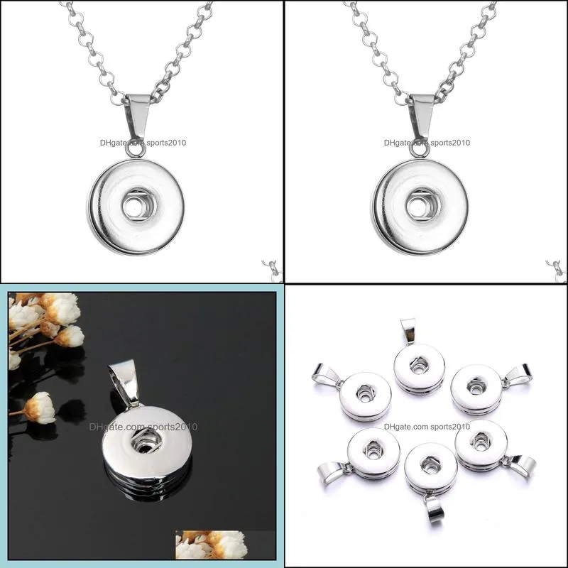 classic snap button pendant necklace fit 18mm snaps buttons jewelry snaps necklaces for women gif sports2010