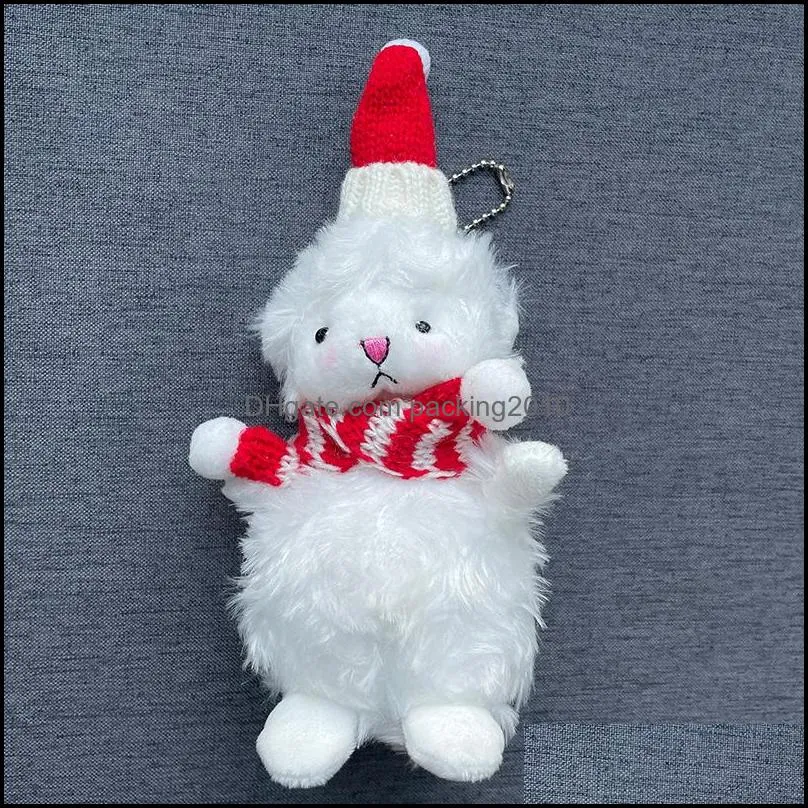 Novelty Items Wholesale net red little white sheep toy plush doll bag pendant bell female Key Chain