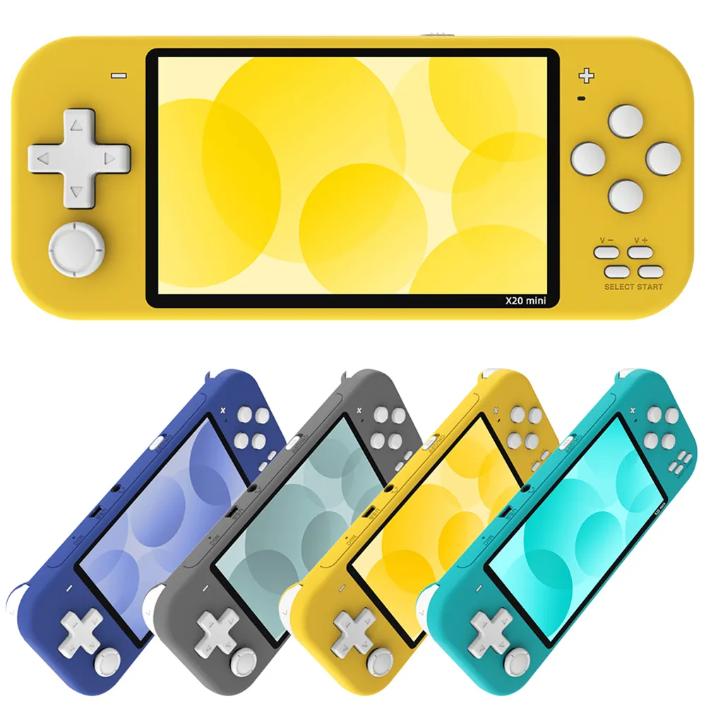 Przenośny 4.3 cal X20 Mini Retro Handheld Gra Player JoStick 8 GB Pamięć Kieszenia Kieszeń Wideo Muzyka Konsola Przyjaciele Prezenty Rodzinne