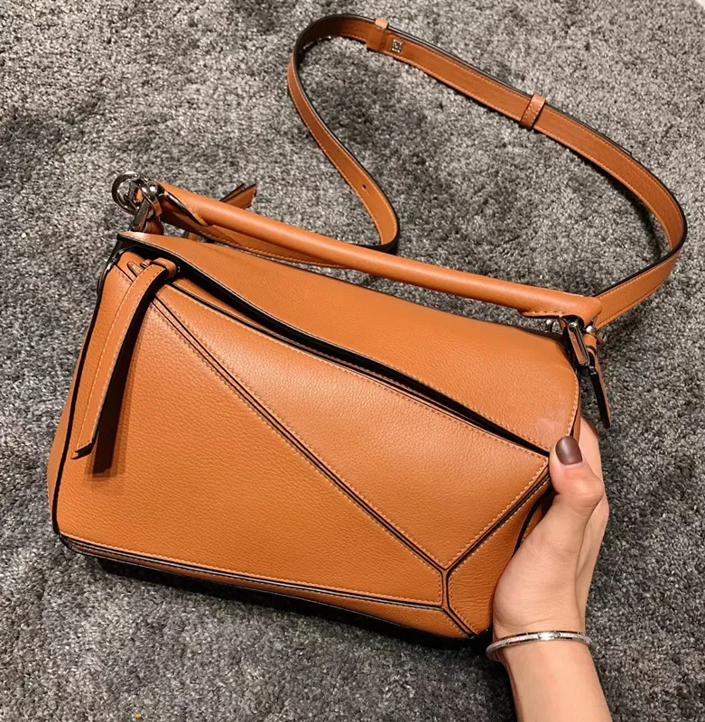 Designer Tote Jigsaw Folding Women's Shoulder Bag New Fashion Women's Tote Bag Soft Leather Small Shopping Purse Crossbody Bag Handväska