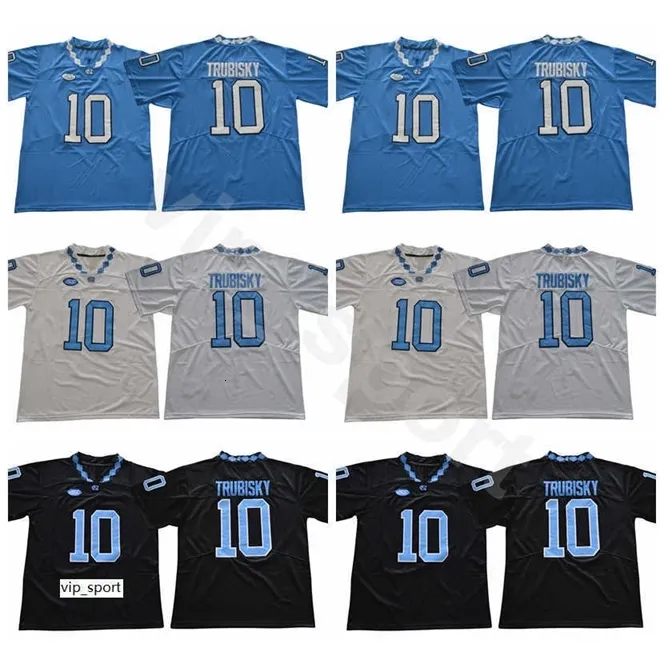 Chen37 Nieuwe stijl Mitchell Trubisky Football North Carolina Tar Heels Jerseys College Black Alternate White Blue Team Stitched University