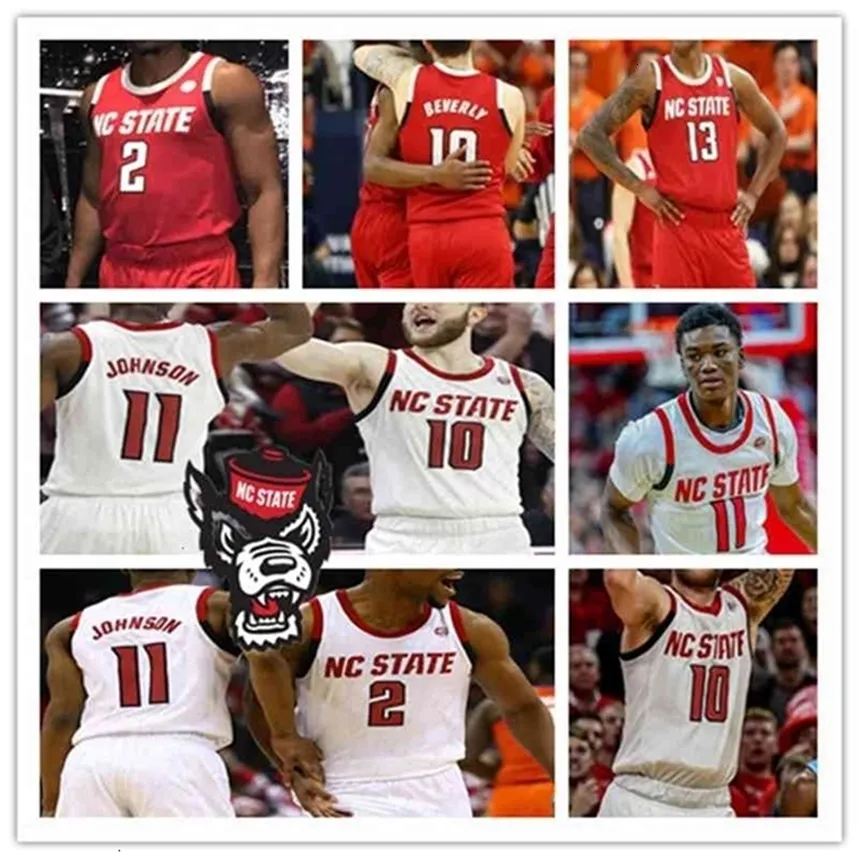 Chen37 2021 NC State Wolfpack Men's Basketball Jersey Devon Daniels Markell Johnson DJ Funderburk Dennis Smith Jr. C.J. Bryce Hellems 4XL Custom