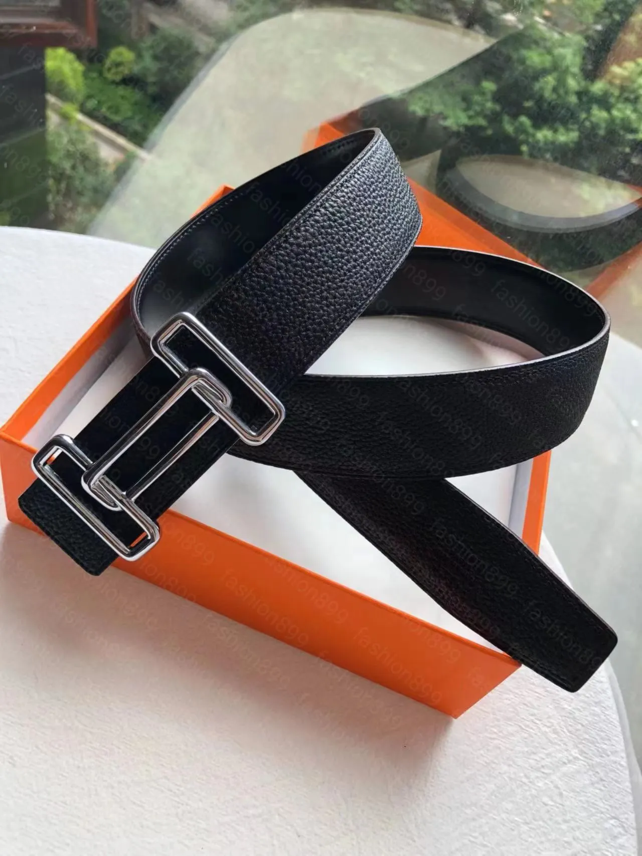 Top man belts for mens and women fashion luxury designer H TOGO letter buckle belt H0