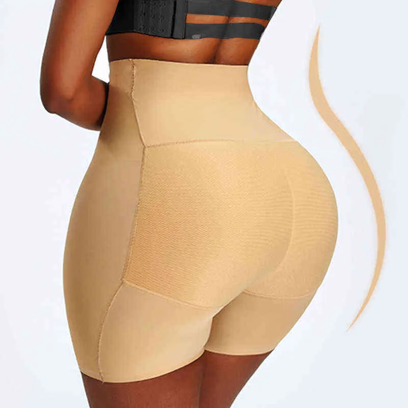 Rembourré Booty Hip Enhancer Body Shaper Femmes Robe Gros Cul Sexy Butt Lifter Taille Haute Formateur Sous-Vêtements Sans Couture Contrôle Culotte Y220411