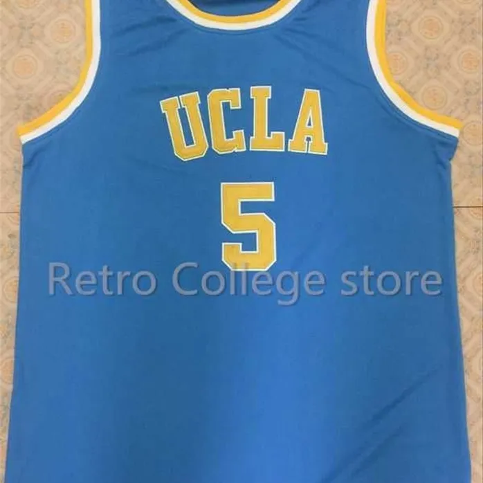 Sjzl98 # 5 Baron Davis UCLA Bruins College University Camisa de basquete retrô retrô Personalize qualquer número de tamanho e nome do jogador