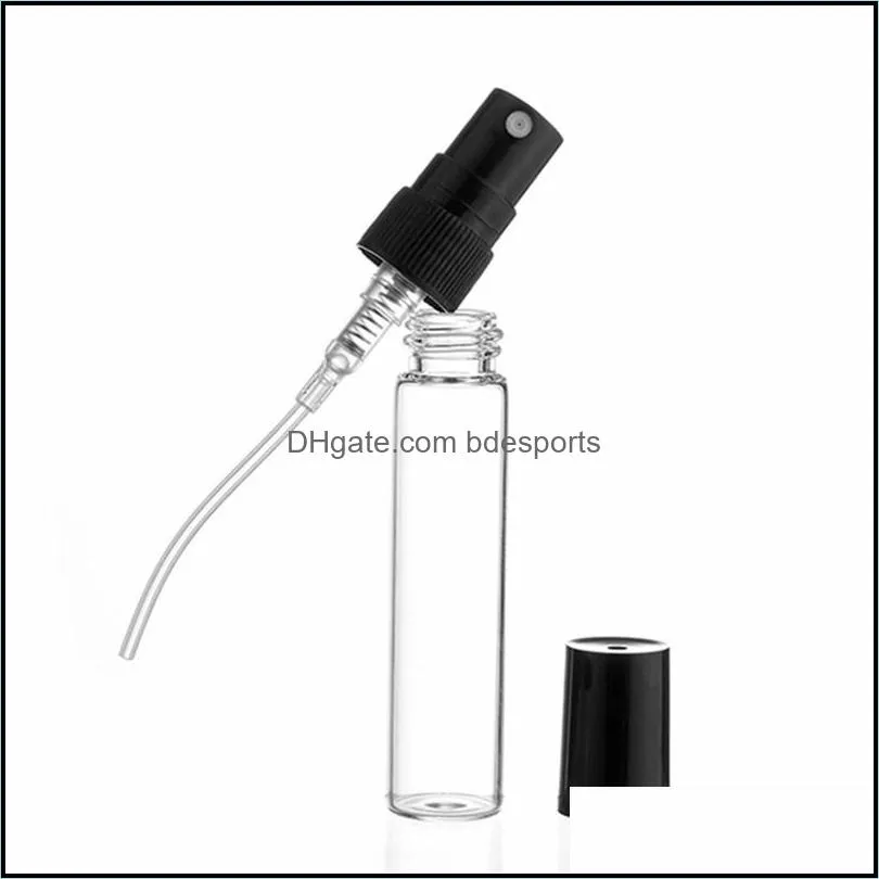 2ml 3ml 5ml 10ml Glass Mist Spray Bottle Refillable Perfume Bottles Sample Vial Travel Cosmetic Container