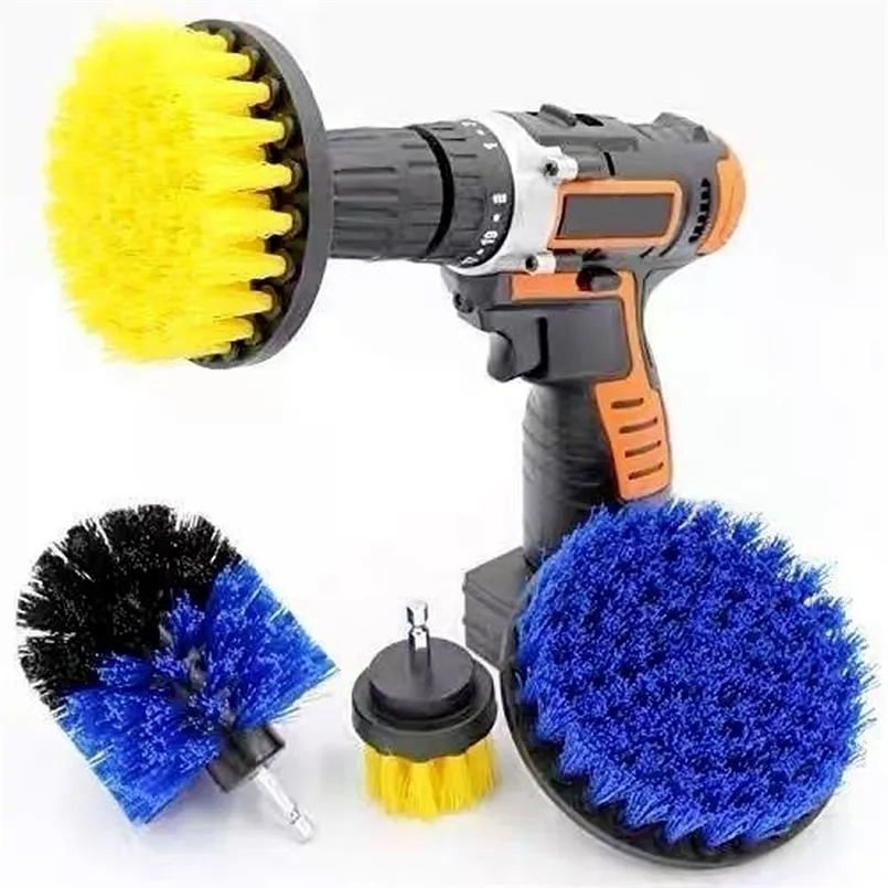 Brush Cleaner Kit Power Scrubber for Bathroom Bathtub Brushes Scrub Drill Car Cleaning Tools 220629