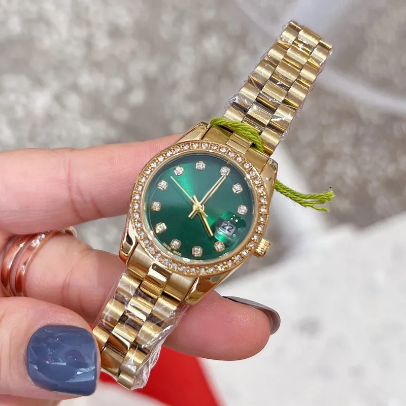 Relógio Feminino De Ouro De Luxo, Marca De Topo, 28 Mm, Relógios De Pulso,  Relógios De