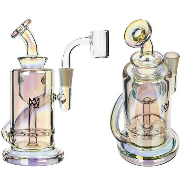 10,2 polegadas de vidro de vidro cachimbo de água gonga de gonga de água dobrável tubo de água dobrado Rigas de óleo articular 14 mm Bongs Bubbler fumando shisha