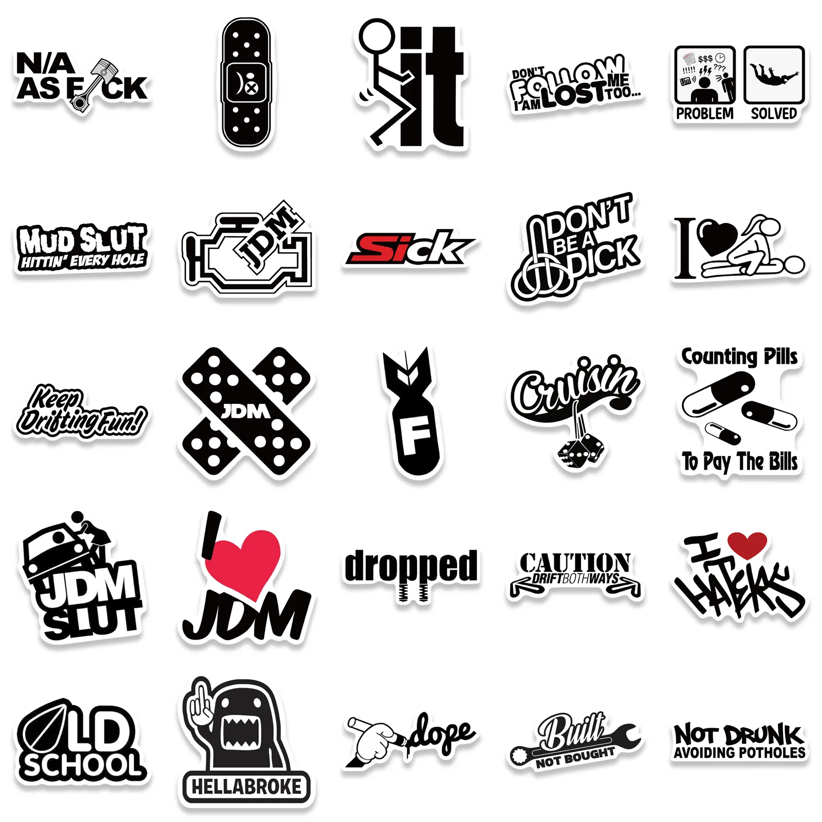 Funny jdm stickers discount