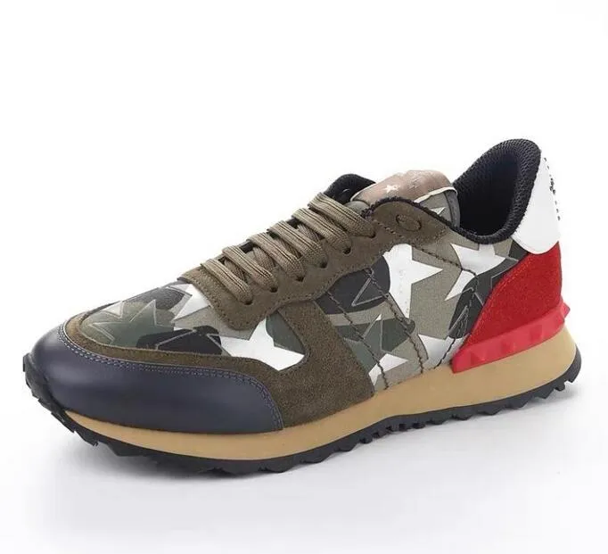 Designers Casual Shoes Sk8 Womens Mens Rivet Leather Suede Flat Lace Up Skateboard Rubber Soled Camouflage Rockrunner Walking Coach Running Shoes From 41 31 DHgate
