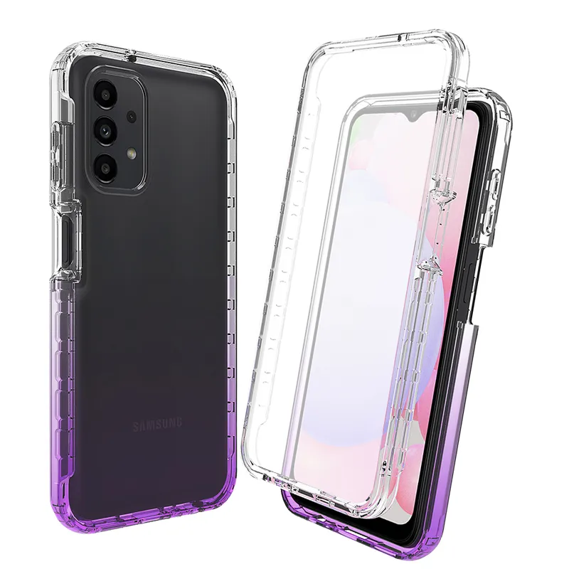 Full Body Rugged Cases Built-in PET Screen Protector TPU PC Shockproof Protective Clear For Samsung S22 Plus A13 4G A23 A33 A53 5G RedMi Note 11 Pro 11S Note11 Note11S