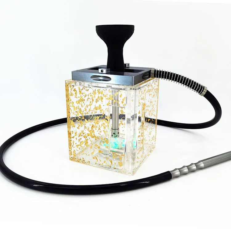 Gold Platinum Hookah, Acrylic Arabian Hookahs Lamp Hookah Shisha