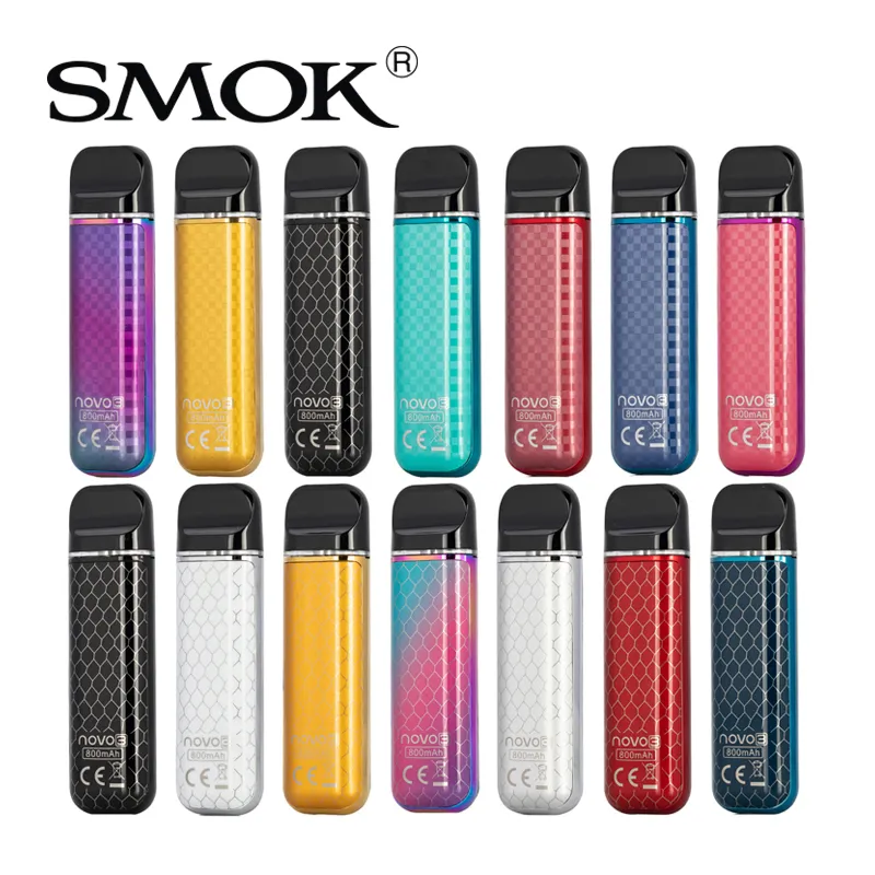 Smok Novo 3 Pod 키트 25W VAPE 시스템 내장 800mAh 배터리 1.7ml 카트리지 0.8ohm 메시 코일 100% 정통