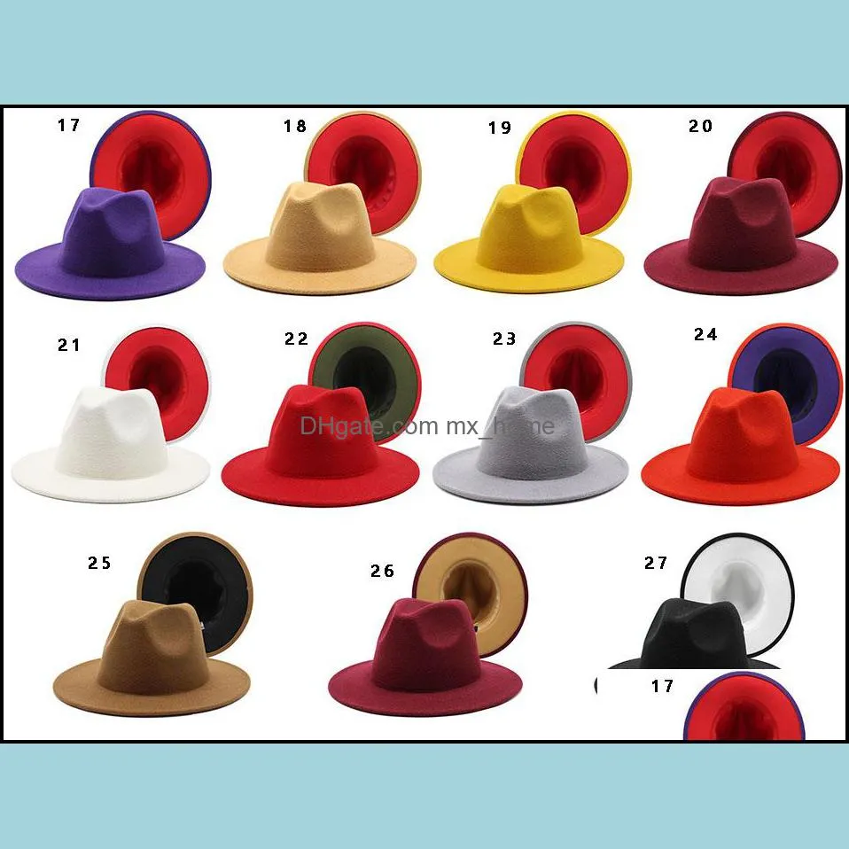 Caps Hats Accessories Baby Kids Maternity Jazz Formal Hat Lady Felt Fedora Fashionwork Wide Brim Unisex Trilby Chapeau Dhgcq