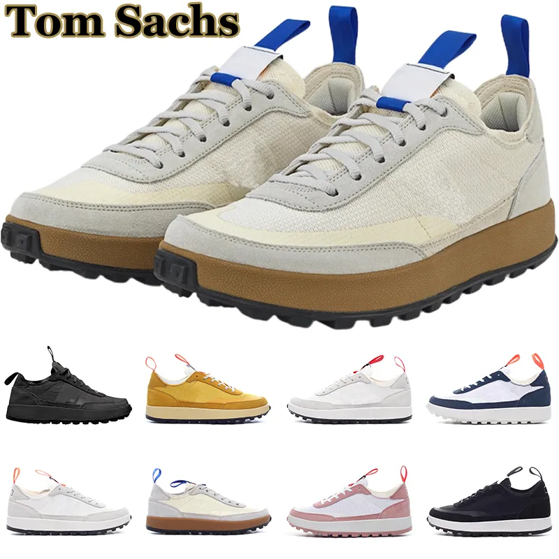 トム・サックスxクラフト汎用靴の男性女性スニーカーライトボーンクリーム小麦黄色の白い黒いメンズフラットトレーナーカジュアル