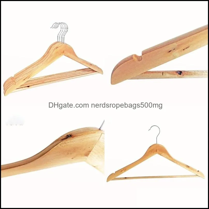 Natural Wooden Clothes Hanger Coat Hangers For Dry And Wet Dual Cloth Purpose Rack Non Slip Wood Hangers Storage Holders Supplie 49 p2