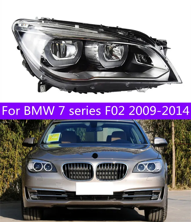 Left & Right Front Lights for F01 F02 LED Headlight 2009-14 740i 730i 735i LED lens DRL brake parking reversing light