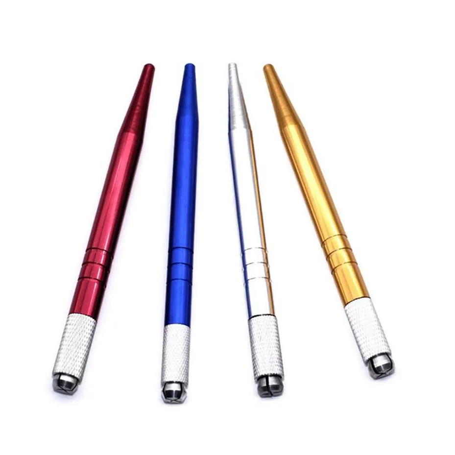 EPACTET Aluminium Stopu Makeup Makeup Brwi Microblading Pen Długopis Maszyna 3D Tatuaż Ręczny Doule Head Pen2652