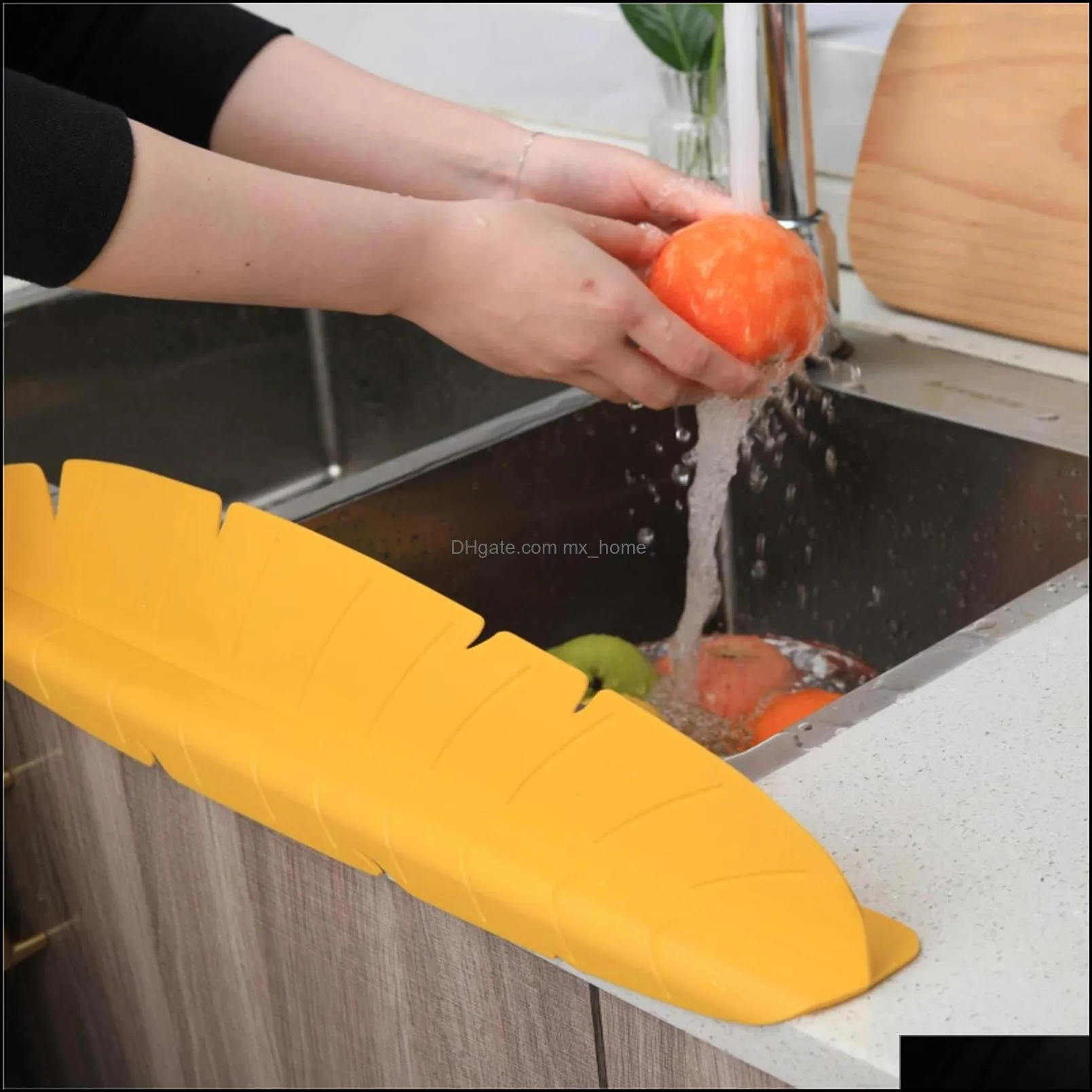 anti-splash leaves water baffle board kitchen tools suction cup splash guard waters sink flap barrier plate splashproof baffle tool