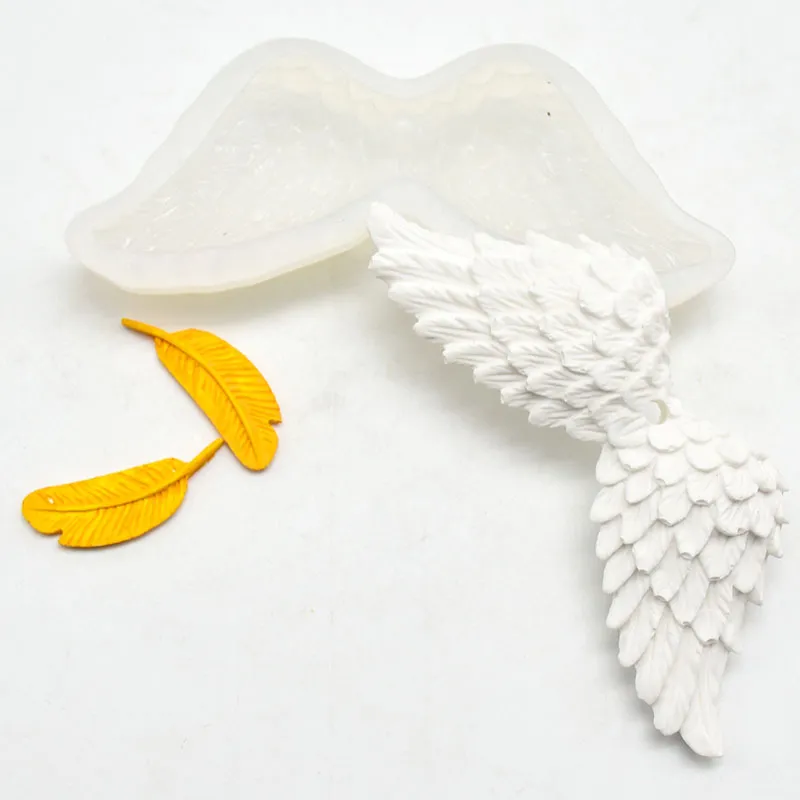 20Pcs 3D Angel Wings Crystal Mold Jewelry Resin DIY Epoxy Silicone Craft Tools Mould Decorative