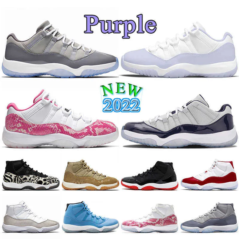 2022 11s Low Pure Violet Basektball Shoes Mens Womens High Og Jumpman 11 Cherry University Blue 