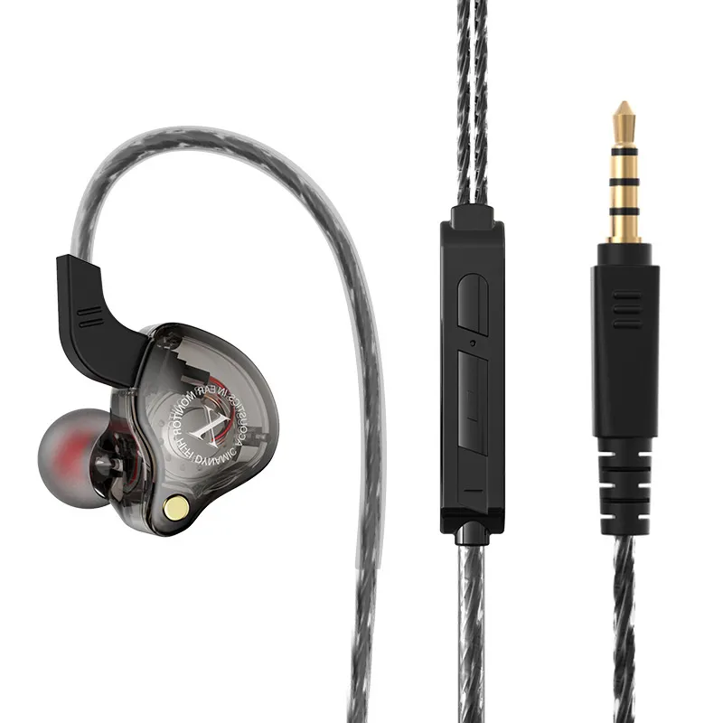 Subwoofer HIFI Cuffie cablate Auricolari in-ear con microfono e telecomando Auricolari stereo da 3,5 mm Auricolari musicali Auricolari per iPhone Samsung Huawei Tutti gli smartphone