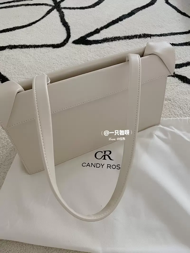 CandyRose official website genuine CR turn mouth underarm bag niche simple and versatile envelope one-shoulder handbag fashion