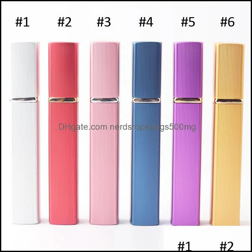 12ml Refillable Portable Mini Atomizer Party Favor Empty Spray Bottle Metal Shell Case Glass Inner Cosmetic Liquid RRB14802