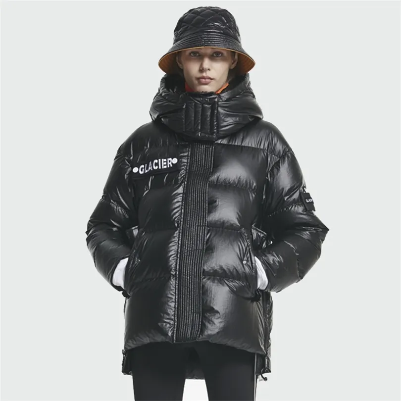 CEPRASK Nuova giacca invernale Donna Colori vivaci di alta qualità Isolata Puffy Cappotto con colletto Parka con cappuccio Taglio ampio Outwear 201109