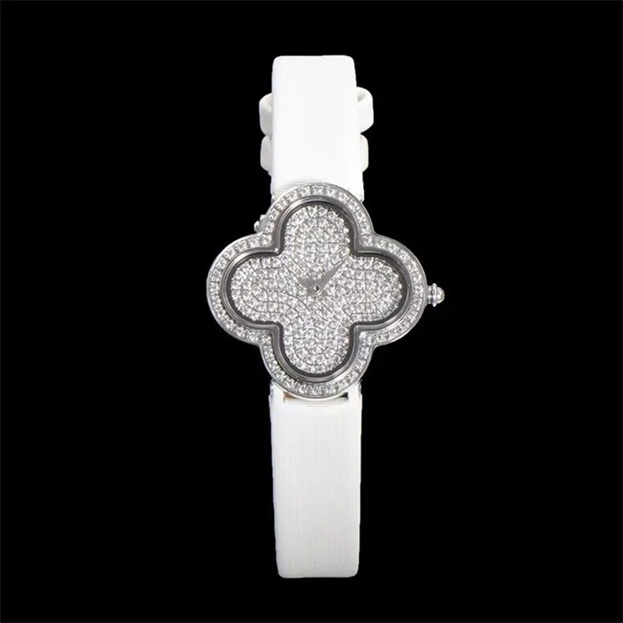 Super montre DE luxe montres pour femmes 27mm Mouvement à quartz Boîtier en acier 316L Bracelet en soie filée Montre en diamant Montres-bracelets