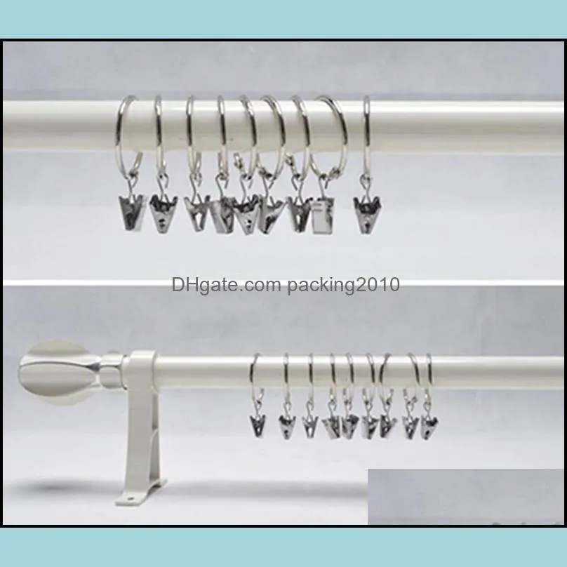metal curtain ring with clips window shower curtain rod clips rings drapery clips curtain hook robe hooks