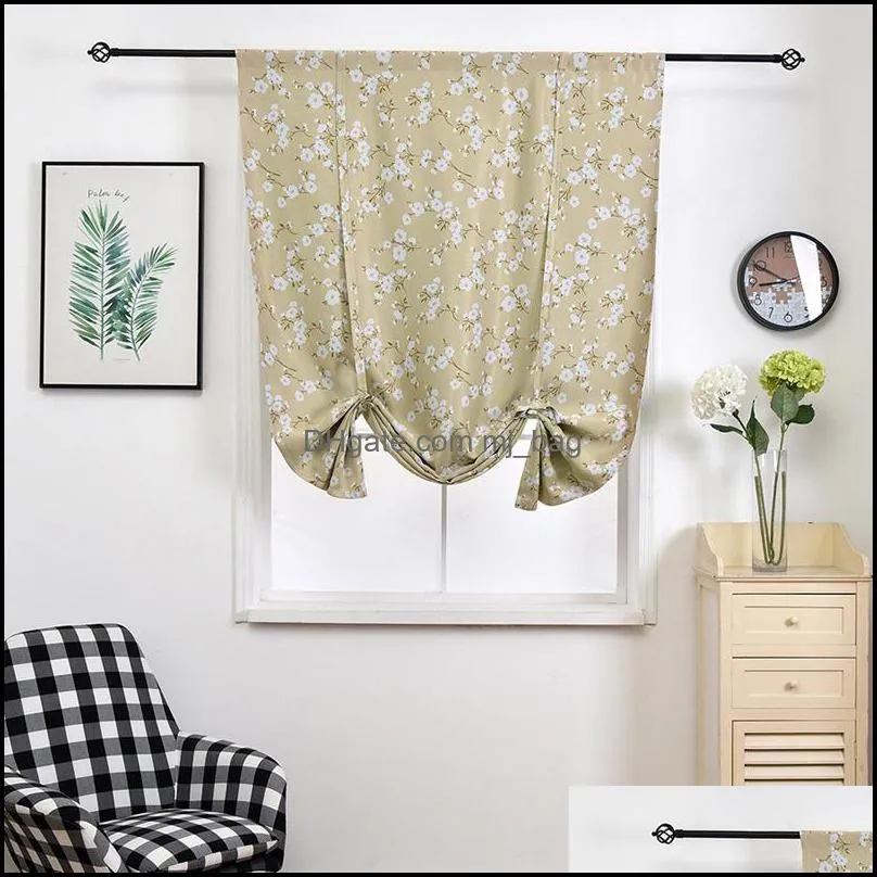 Curtain Printed Window Blackout Curtains Living Room Bedroom Blinds Treat Dhf2Q