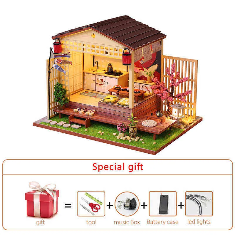 Kit Casetta Miniature Stile Giapponese Fai Da Te In Legno - Modellino DIY Angolo Lettura Per Adulti E Ragazzi, Regalo Creativo