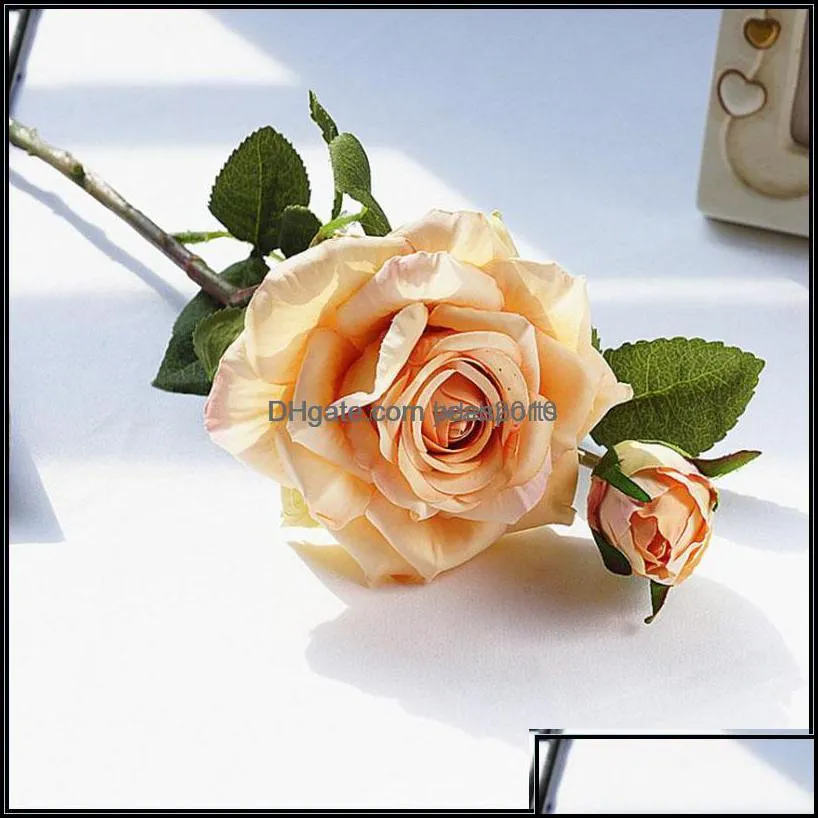 Decorative Flowers Wreaths Festive Party Supplies & Gardenthe Ins High Quality Real Touch Everyday Ocn Artificial Flower Rose Bouquet For