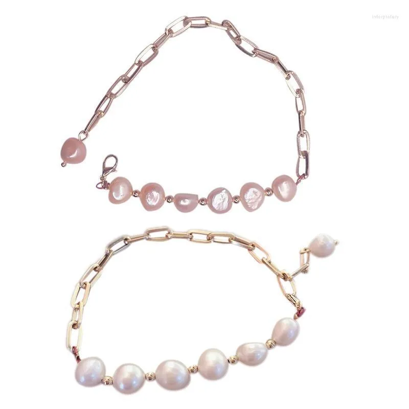 Beaded Strands Simple Artificial Pearl Bangles & Bracelets Handmade For Women Gift Inte22
