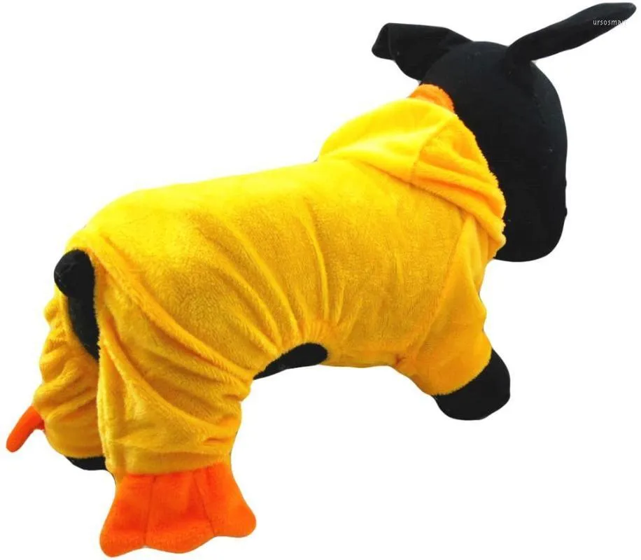 Inverno Cute Pet Dog Cat Duckie Costumi Cartoon Animal Duck Cosplay Chihuahua Abbigliamento Puppy Kitten Fleece Hoodies