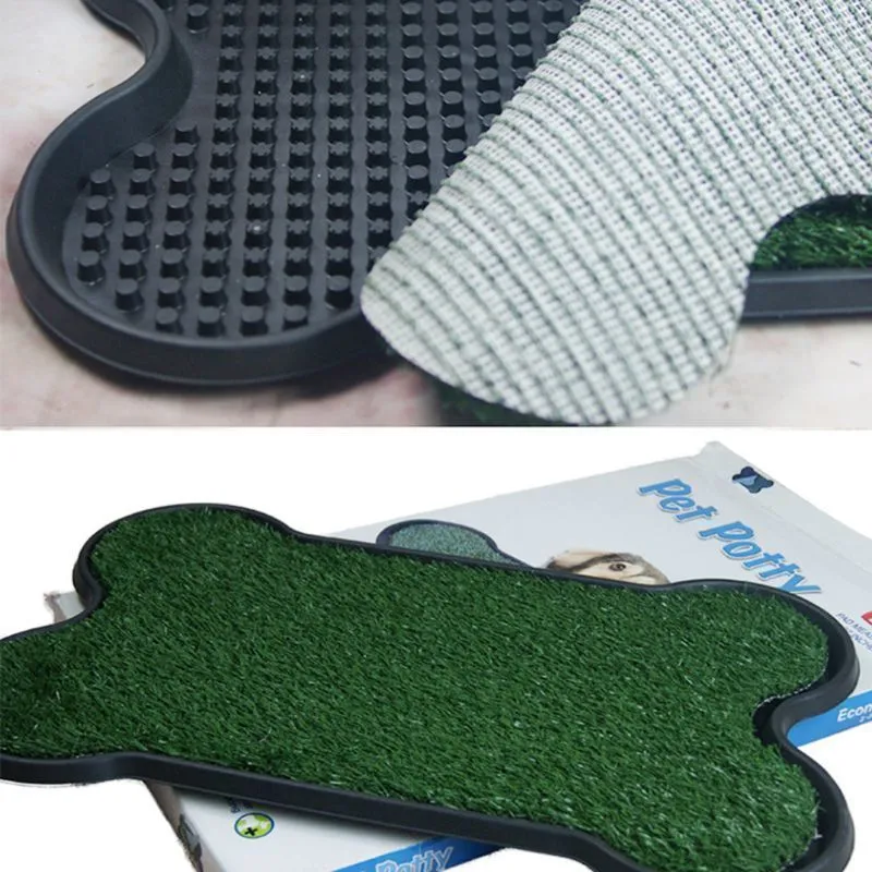 1 PCS PET Dog Cat Reutiliza Artificial Grass Banheiro Taçaria Indoor Potty Trainer Grass Turf Pap Pet Supplies Acessórios 201124