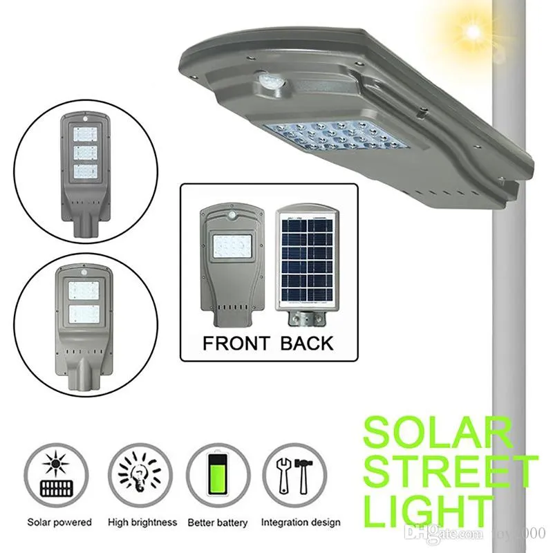 Wand Solar Licht Beleuchtung 20/40/60W Steuerung Straße Wasserdichte Outdoor 20LED Lampe Sicherheit Spot Radar sensor Tulpw