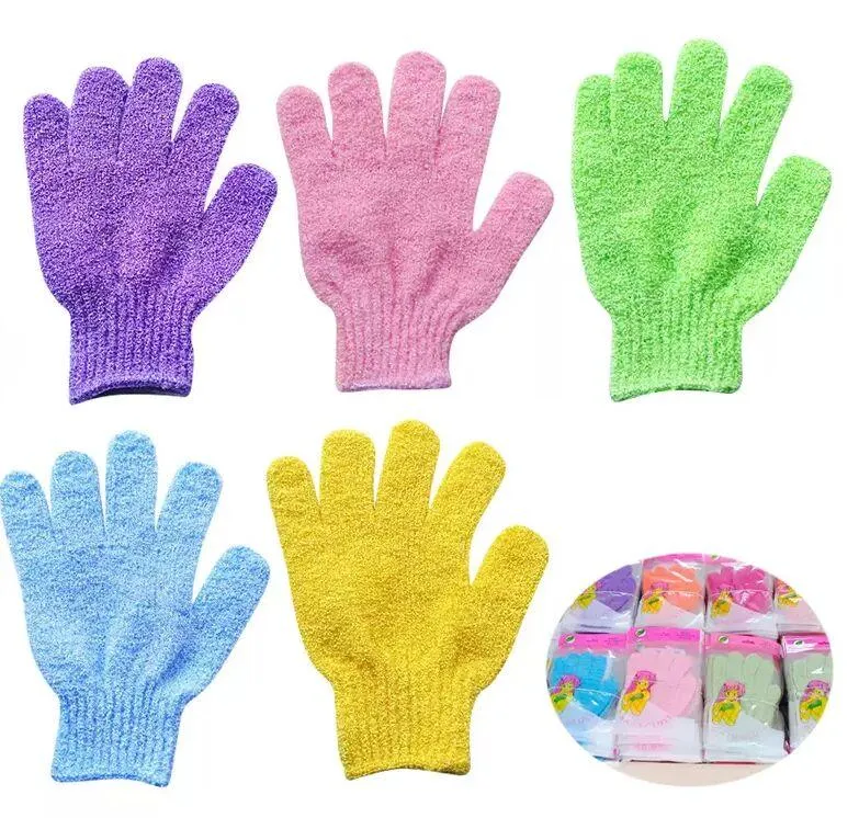 Exfoliating Bath Glove Body Scrubber Glove Nylon Shower Spa Massage Dead Skin Cell Remover