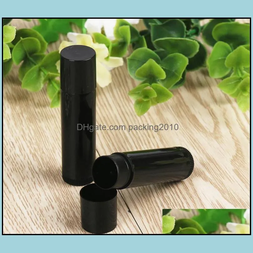 1000 Pcs/Lot 5ml Cosmetic Empty Chapstick Lip Gloss Lipstick Balm Tube + Caps Container Wholesale SN1258