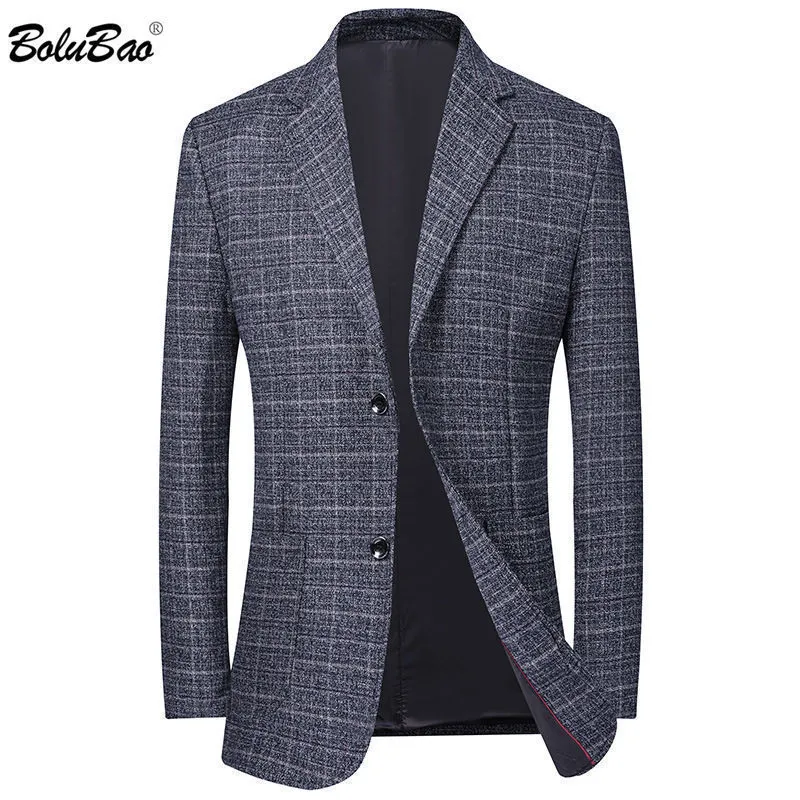 Bolubao Men Blazer Brand British Style Комфортный ткани мужские