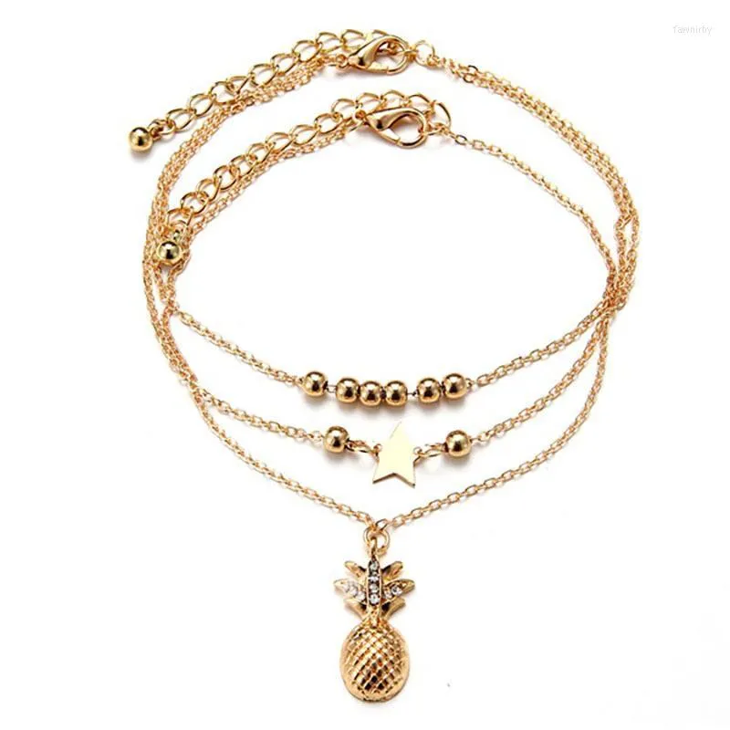 Brins de perles Yayi bijoux mode papillon bracelets de cheville pour femmes or argent couleur chaîne cheville Bracelet sur la jambe plage bohème pied Fawn22