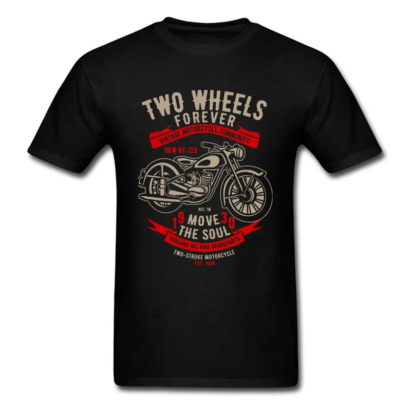 Wholesale Vintage Retro Motorcycle T Shirts Cotton Streetwear