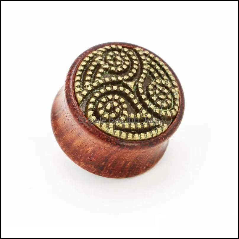 rosewood ear plug tunnels gauges body piercing ear expander for both men and women